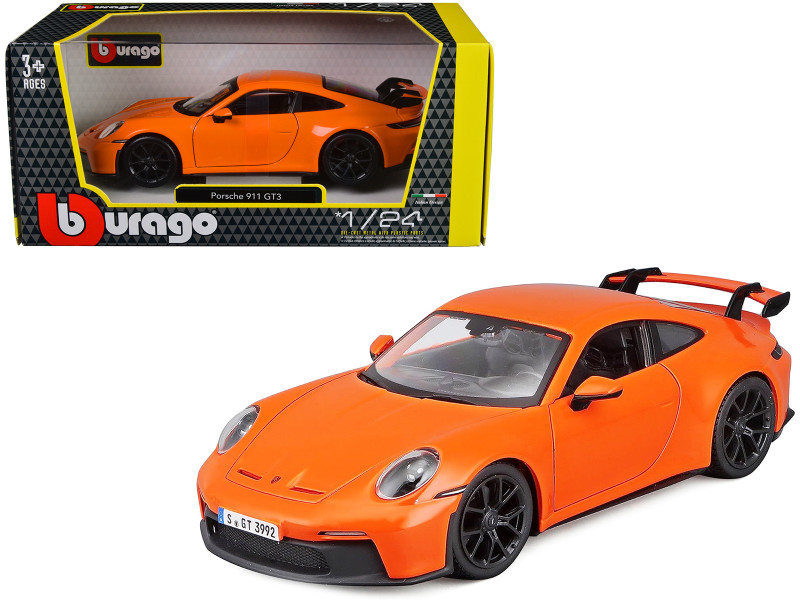 Porsche 911 GT3 Orange 1/24 Diecast Model Car Bburago 21104or