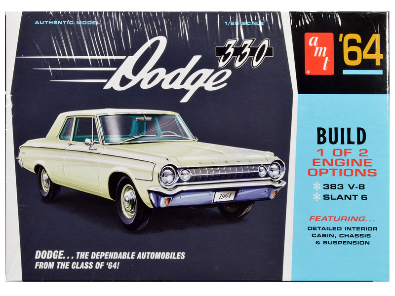 Skill 2 Model Kit 1964 Dodge 330 1/25 Scale Model AMT AMT1366