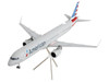 Airbus A321neo Commercial Aircraft American Airlines Silver with Striped Tail Gemini 200 Series 1/200 Diecast Model Airplane GeminiJets G2AAL1107