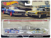 1969 Ford Torino Talladega #25 White and Blue with Red Top and 1966 Chevrolet Chevelle #86 Gold with White Top Car Culture Set of 2 Cars Diecast Model Cars Hot Wheels HFF31