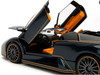 Lamborghini Murcielago Roadster Black Metallic with Orange Interior Pink Slips Series 1/24 Diecast Model Car Jada 35061