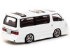 Toyota Hiace Wagon Custom Van RHD Right Hand Drive White Special Edition Road64 Series 1/64 Diecast Model Car Tarmac Works T64R-078-WH