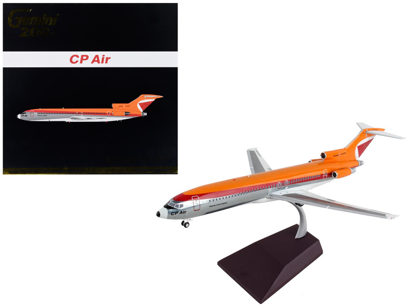 Boeing 727 200 Commercial Aircraft CP Air Orange and Silver with Red Stripes Gemini 200 Series 1/200 Diecast Model Airplane GeminiJets G2CPC947