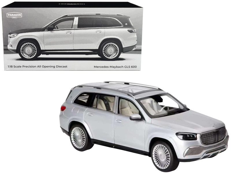 2020 Mercedes Maybach GLS 600 Silver Metallic with Sun Roof 1/18 Diecast Model Car Paragon Models PA-98401