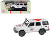 2014 Toyota Land Cruiser 76 White International Red Cross 1/64 Diecast Model Car Paragon Models PA-55318