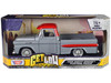 1958 Chevrolet Apache Fleetside Pickup Truck Lowrider Gray with Red Top Get Low Series 1/24 Diecast Model Car Motormax 79033gry