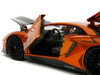 Lamborghini Aventador SV Orange Metallic with Carbon Hood Pink Slips Series 1/24 Diecast Model Car Jada 35065