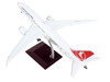 Boeing 787 9 Commercial Aircraft Turkish Airlines White with Red Tail Gemini 200 Series 1/200 Diecast Model Airplane GeminiJets G2THY1000