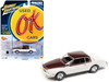 1980 Chevrolet Monte Carlo White and Dark Claret Brown Metallic Top and Hood Limited Edition to 3508 pieces Worldwide OK Used Cars 2023 Series 1/64 Diecast Model Car Johnny Lightning JLMC032-JLSP336A