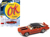 1972 Oldsmobile 442 W 30 Flame Orange Metallic with Matt Black Top and Stripes Limited Edition to 2620 pieces Worldwide OK Used Cars 2023 Series 1/64 Diecast Model Car Johnny Lightning JLMC032-JLSP339A