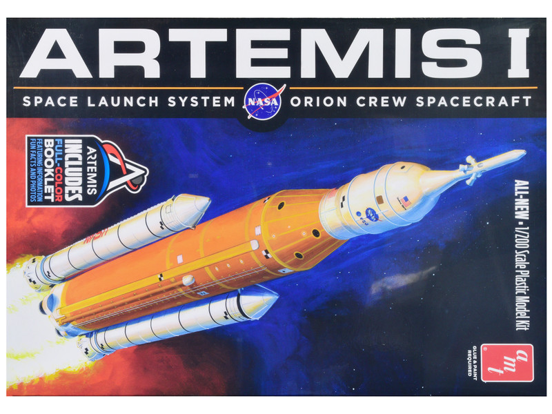 Skill 2 Model Kit NASA Artemis 1 Space Launch System Orion Crew Spacecraft 1/200 Scale Model AMT AMT1423