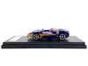McLaren Elva Convertible Dark Blue Metallic with Orange Accents Gulf Oil 1/64 Diecast Model Car LCD Models LCD64022GUB
