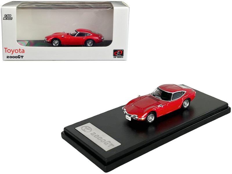 Toyota 2000GT RHD Right Hand Drive Red 1/64 Diecast Model Car LCD Models LCD64029RE