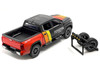 2023 Toyota Tundra TRD 4x4 Pickup Truck Black and Red with Stripes with Sunroof and Wheel Rack Limited Edition to 2400 pieces Worldwide 1/24 Diecast Model Car H08555R-MJS02