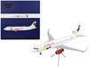 Airbus A320 Commercial Aircraft Viva Air White with Tail Graphics Gemini 200 Series 1/200 Diecast Model Airplane GeminiJets G2VVC822