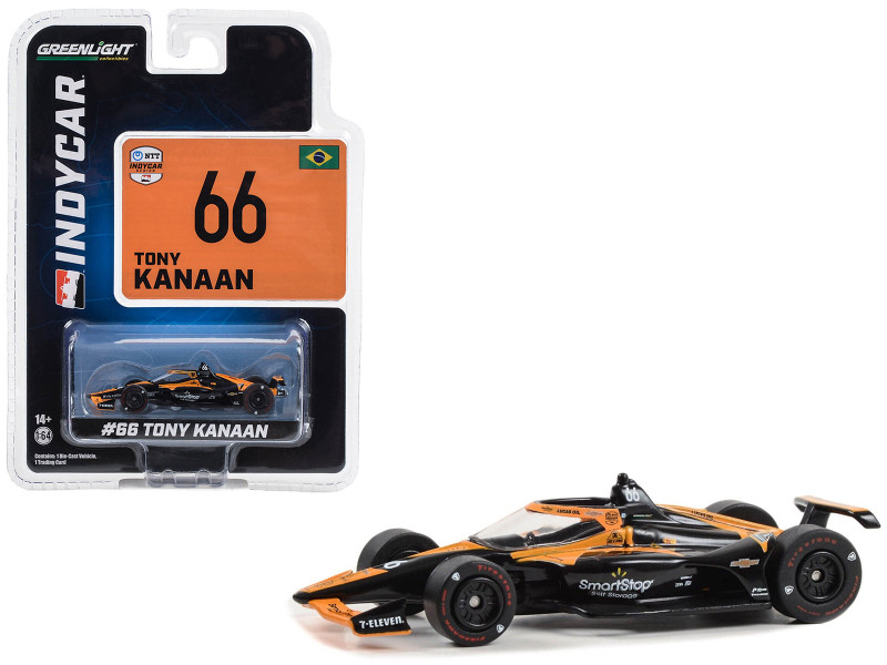 Dallara IndyCar #66 Tony Kanaan SmartStop Self Storage Arrow McLaren NTT IndyCar Series 2023 1/64 Diecast Model Car Greenlight 11578