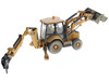 CAT Caterpillar 420F2 IT Backhoe Loader with Operator Yellow Weathered Series 1/50 Diecast Model Diecast Masters 85755