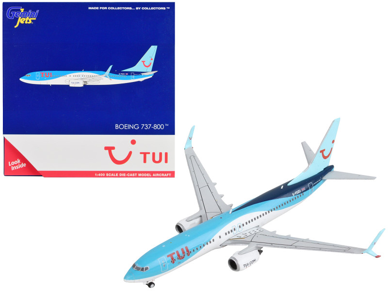 Boeing 737 800 Commercial Aircraft TUI Airways Blue and White 1/400 Diecast Model Airplane GeminiJets GJ1938