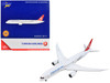 Boeing 787 9 Commercial Aircraft with Flaps Down Turkish Airlines White with Red Tail 1/400 Diecast Model Airplane GeminiJets GJ2018F