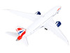 Boeing 787 8 Commercial Aircraft with Flaps Down British Airways White with Tail Stripes 1/400 Diecast Model Airplane GeminiJets GJ2107F