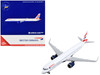 Airbus A321neo Commercial Aircraft British Airways White with Tail Stripes 1/400 Diecast Model Airplane GeminiJets GJ2115