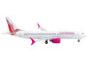 Boeing 737 MAX 8 Commercial Aircraft Caribbean Airlines White with Tail Graphics 1/400 Diecast Model Airplane GeminiJets GJ2121