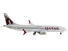 Boeing 737 MAX 8 Commercial Aircraft Qatar Airways Gray with Tail Graphics 1/400 Diecast Model Airplane GeminiJets GJ2210