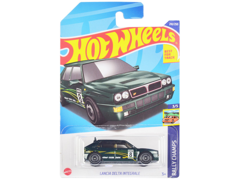 Lancia Delta Integrale #8 Green Metallic with Graphics Rally Champs Series Diecast Model Car Hot Wheels HHF56