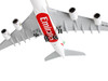 Airbus A380 800 Commercial Aircraft Emirates Airlines White with Tail Stripes 1/400 Diecast Model Airplane GeminiJets GJ2218