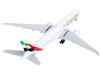Boeing 777 300ER Commercial Aircraft Emirates Airlines White with Tail Stripes 1/400 Diecast Model Airplane GeminiJets GJ2219