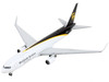 Boeing 767 300F Commercial Aircraft UPS Worldwide Services White with Dark Brown Tail 1/400 Diecast Model Airplane GeminiJets GJ2243