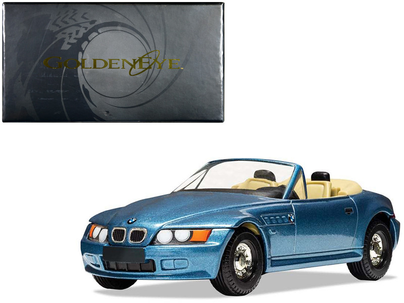 BMW Z3 Roadster Blue Metallic James Bond 007 GoldenEye 1995 Movie Diecast Model Car Corgi CC04905
