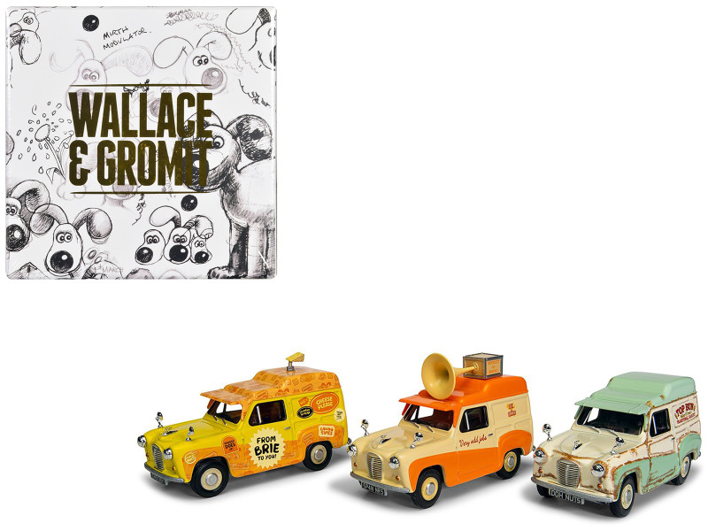 Wallace & Gromit Austin A35 Van Collection Set of 3 Pieces Diecast Model Cars Corgi CC80505