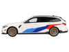 BMW M3 M Performance Touring Alpine White with Graphics and Black Top 1/18 Model Car Top Speed TS0490