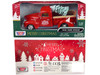 1937 Ford Pickup Truck Red and Black Merry Christmas with Tree Accessory 1/24 Diecast Model Car Motormax 73233RBIXMT