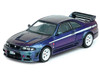 Nissan Skyline GT R R33 Nismo 400R RHD Right Hand Drive Midnight Purple II Metallic Hong Kong Toycar Salon 2023 Special Edition 1/64 Diecast Model Car Inno Models IN64-400R-HKTS23