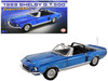 1968 Shelby GT500 Convertible Acapulco Blue Metallic with White Stripes Limited Edition to 1842 pieces Worldwide 1/18 Diecast Model Car ACME A1801848
