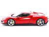 Ferrari 296 GTB Assetto Fiorano Red with White Stripes Race Play Series 1/18 Diecast Model Car Bburago 16017r