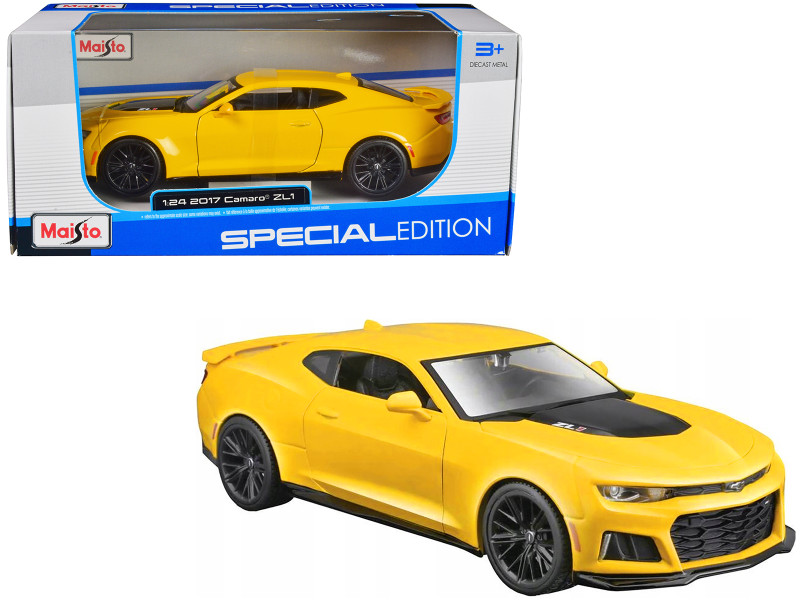 2017 Chevrolet Camaro ZL1 Yellow Metallic Special Edition 1/24 Diecast Model Car Maisto 31512y