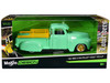 1950 Chevrolet 3100 Pickup Truck Lowrider Light Green with Gold Wheels Lowriders Series 1/24 Diecast Model Car Maisto 32545grn