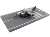 McDonnell Douglas AV 8B Harrier II Attack Aircraft Green Camouflage United States Marine Corps with Runway Section Diecast Model Airplane Runway24 RW020