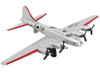 Boeing B 17 Flying Fortress Bomber Aircraft Silver Metallic United States Army Air Force with Runway Section Diecast Model Airplane Runway24 RW035