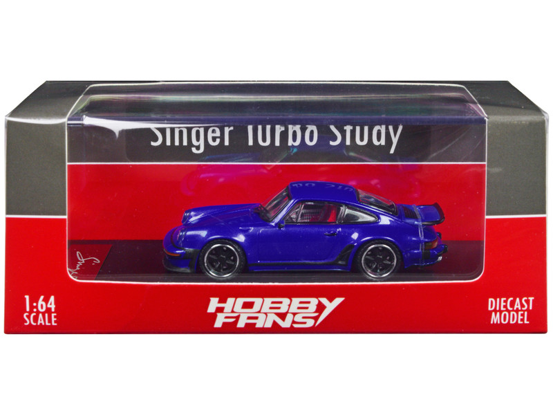 Singer Turbo Study Blue Metallic 1/64 Diecast Model Car Hobby Fans HF64-SINGER930-03BL