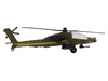 Boeing AH 64 Apache Helicopter Olive Drab United States Army with Runway Section Diecast Model Runway24 RW010