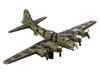 Boeing B 17 Flying Fortress Bomber Aircraft Olive Green Camouflage United States Army Air Force with Runway Section Diecast Model Airplane Runway24 RW030