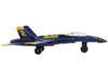 McDonnell Douglas F A 18A Hornet Fighter Aircraft Blue United States Navy Blue Angels #2 with Runway Section Diecast Model Airplane Runway24 RW090