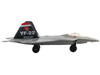Lockheed Martin F 22 Raptor Stealth Aircraft Gray United States Air Force YF 22 with Runway Section Diecast Model Airplane Runway24 RW145