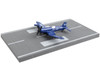 Vought F4U Corsair Fighter Aircraft Blue United States Marine Corps with Runway Section Diecast Model Airplane Runway24 RW150