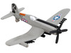 Vought F4U Corsair Fighter Aircraft Gray United States Navy with Runway Section Diecast Model Airplane Runway24 RW155