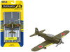 Mitsubishi A6M Zero Fighter Aircraft Green Imperial Japanese Navy Air Service with Runway Section Diecast Model Airplane Runway24 RW165